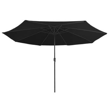 Outdoor Parasol with Metal Pole - 400 cm Black | HipoMarket