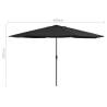 Outdoor Parasol with Metal Pole - 400 cm Black | HipoMarket