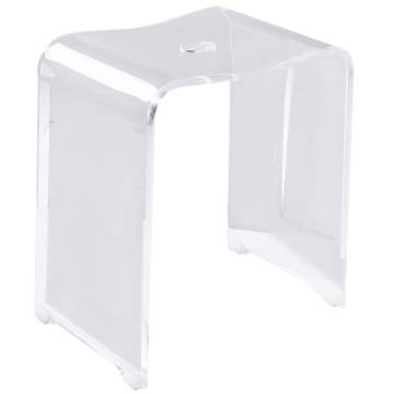 RIDDER Trendy Transparent Bathroom Stool - Sturdy & Ergonomic