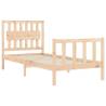 Solid Wood Bed Frame with Headboard 90x200 cm | HipoMarket