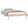 LED Bed Frame 75x190 cm | Small Single Solid Wood | HipoMarket