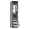 Wardrobe with Drawers Grey Sonoma - Compact Storage Solution