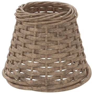 Brown Wicker Lamp Shade Ø15x12 cm - Stylish & Functional