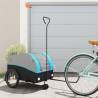 Bike Trailer Black and Blue 45 kg Iron Colour blue Size 63 x 126 x 63 cm 