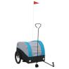 Bike Trailer Black and Blue 45 kg - Sturdy Iron Cargo Trailer