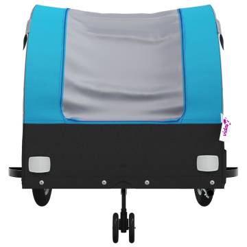 Bike Trailer Black and Blue 45 kg - Sturdy Iron Cargo Trailer