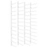 Wall Mounted Wine Rack for 36 Bottles - White Iron Set of 2