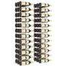 Wall Mounted Wine Rack for 36 Bottles - White Iron Set of 2