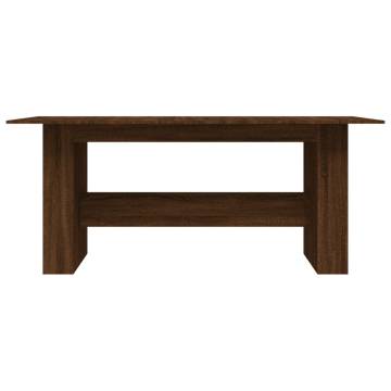 Elegant Brown Oak Dining Table - 180x90 cm - Durable Design