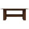 Elegant Brown Oak Dining Table - 180x90 cm - Durable Design