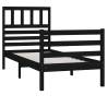 Black Solid Wood Bed Frame 90x200 cm – Stylish & Durable