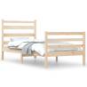 Solid Wood Pine Bed Frame 100x200 cm - Classic Design