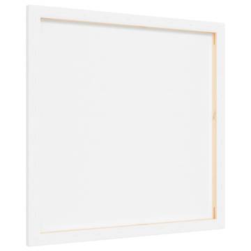 Stretched Canvases - 12 Pcs White Fabric & Solid Wood Pine