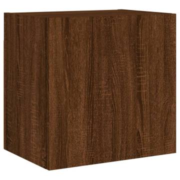 Brown Oak TV Wall Cabinets - Space-Saving & Stylish Design