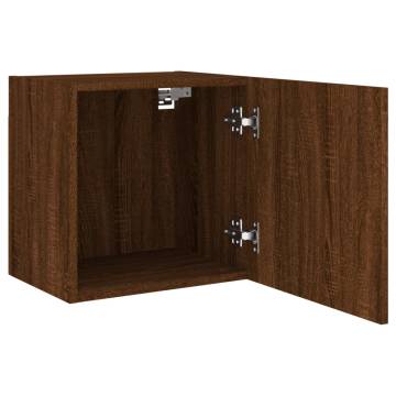 Brown Oak TV Wall Cabinets - Space-Saving & Stylish Design