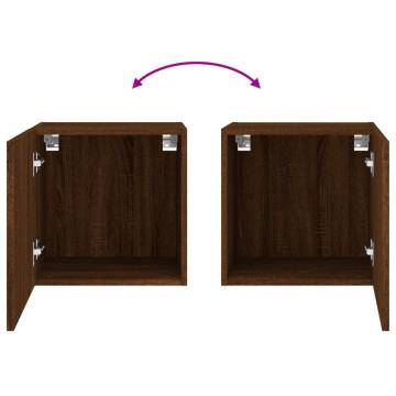 Brown Oak TV Wall Cabinets - Space-Saving & Stylish Design