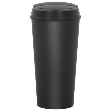 Duo Bin Trash Can Black 50L - Stylish Waste Separation