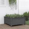 Garden Planter Grey 82.5x82.5x39 cm Solid Wood Pine Colour grey pine Size 82.5 x 82.5 x 39 cm Quantity in Package 1 