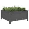 Garden Planter Grey - Solid Wood Pine 82.5x82.5x39 cm