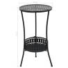 Bistro Table Black 40x70 cm - Vintage Metal Design