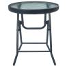 Bistro Table Black 40x46 cm - Elegant Steel & Glass Design