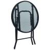 Bistro Table Black 40x46 cm - Elegant Steel & Glass Design