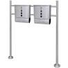 Double Mailbox on Stand Stainless Steel Colour silver Size 31 x 10.5 x 33.5 cm Model double mailbox 