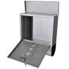 Double Mailbox on Stand - Sleek Stainless Steel Design