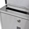 Double Mailbox on Stand - Sleek Stainless Steel Design