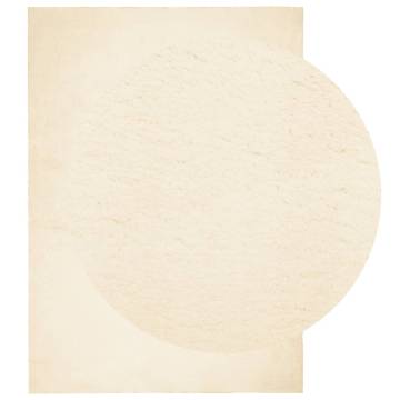 HUARTE Short Pile Soft Washable Cream Rug 160x230 cm | Hipomarket