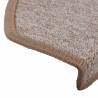 Carpet Stair Treads 15 pcs Light Brown - Durable & Non-Slip