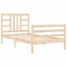 Solid Wood Bed Frame with Headboard - 90x200 cm | HipoMarket