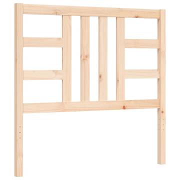 Solid Wood Bed Frame with Headboard - 90x200 cm | HipoMarket