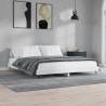 Bed Frame White 160x200 cm Engineered Wood Colour white Size 160 x 200 cm 