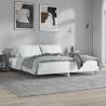 White Bed Frame 160x200 cm - Durable Engineered Wood