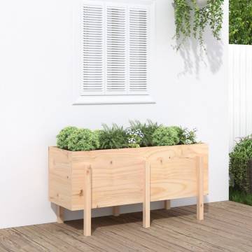 Garden Raised Bed 121x50x57 cm - Solid Pine Wood | HipoMarket