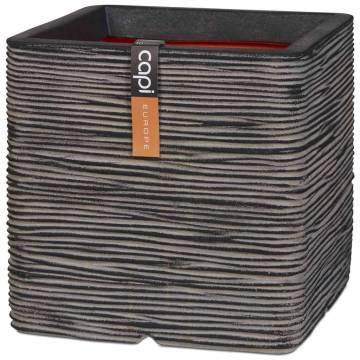 Capi Planter Nature Rib Square 30x30 cm Anthracite | Hipomarket