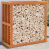 Outdoor Log Holder Wax Brown 109x52x106 cm Solid Wood Pine Colour brown Size 109 x 52 x 106 cm 