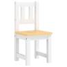 3 Piece Children Table and Chair Set - White & Beige MDF