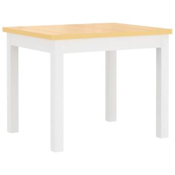 3 Piece Children Table and Chair Set - White & Beige MDF