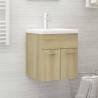 Sink Cabinet with Built-in Basin Sonoma Oak Engineered Wood Colour sonoma oak Size 41 x 38.5 x 46 cm Quantity in Package 1 Model with faucet & drain 