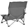 Folding Beach Chairs 2 pcs Grey Fabric - Comfortable & Sturdy