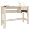 Solid Wood Pine Desk HAMAR Honey Brown - 110x40 cm