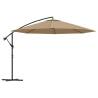 Cantilever Umbrella 350cm - Aluminium Pole in Taupe