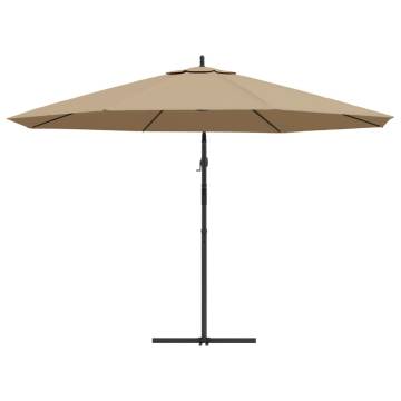 Cantilever Umbrella 350cm - Aluminium Pole in Taupe