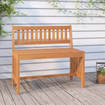 Garden Bench 80 cm Solid Wood Eucalyptus | Hipomarket