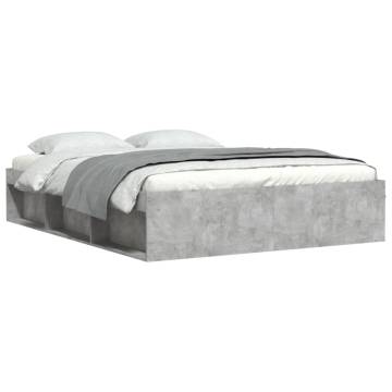 Concrete Grey Bed Frame 150x200 cm King Size - Modern Design