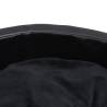 Luxury Dog Bed Black - Plush & Faux Leather 90x79x20 cm