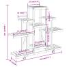 Flower Stand with Wheels - Solid Wood Fir - Hipomarket UK