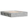 Concrete Grey Bed Frame 150x200 cm King Size - Modern Design